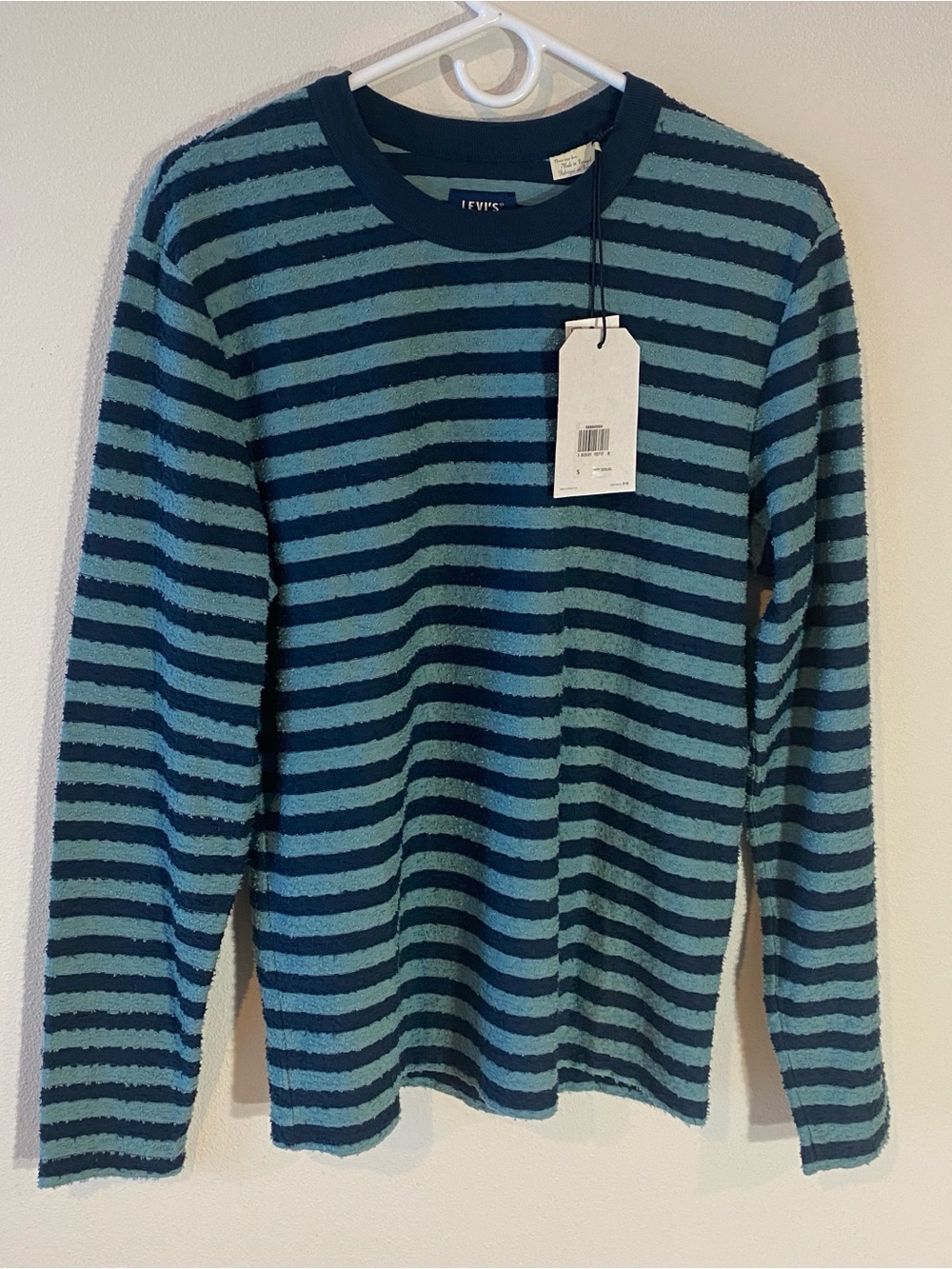 Levi’s Made And Crafted Blue Stripe Sweater Made In Portugal $118 - Men’s Small